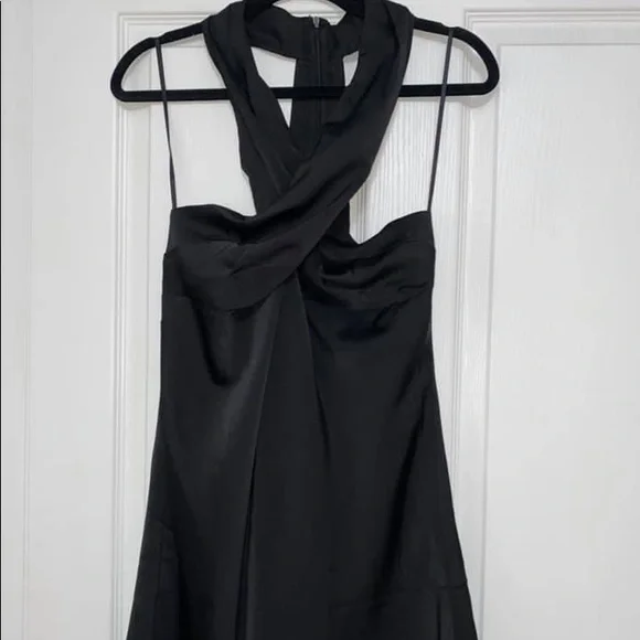 Black Halter Neck Dress - Picture 2 of 3